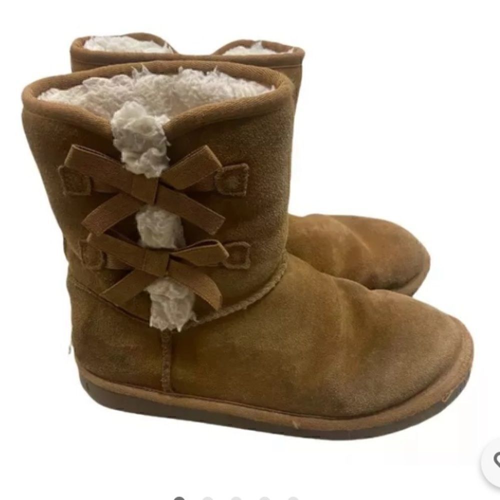 Koolaburra by UGG Size 5 Victoria Short Chestnut Brown Boots 1019372